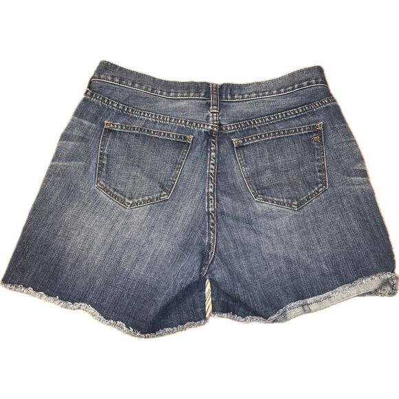 Madewell Perfect Vintage Cut Off Denim Jean Shorts Mid Rise Medium Wash 27 - Picture 5 of 8